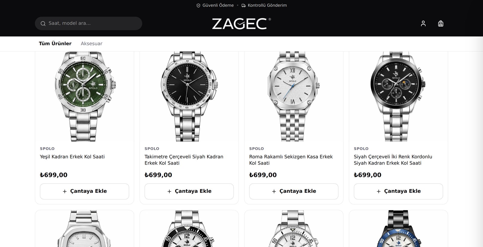 zagec.com — kurduğumuz ve işlettiğimiz e-ticaret sitesi